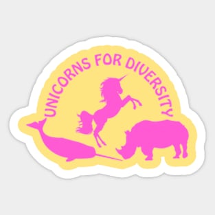 Unicorns for diversity Sticker